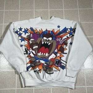 Vintage 1994 Freeze Taz Looney Tunes Football Sweatshirt Aop Size XL Made In USA